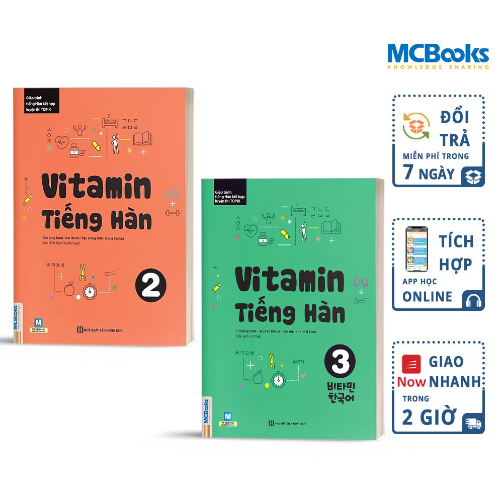 Sách - Combo Vitamin Tiếng Hàn 1, 2, 3 - Tài Liệu Ôn Thi Tiếng Hàn Cấp Tốc