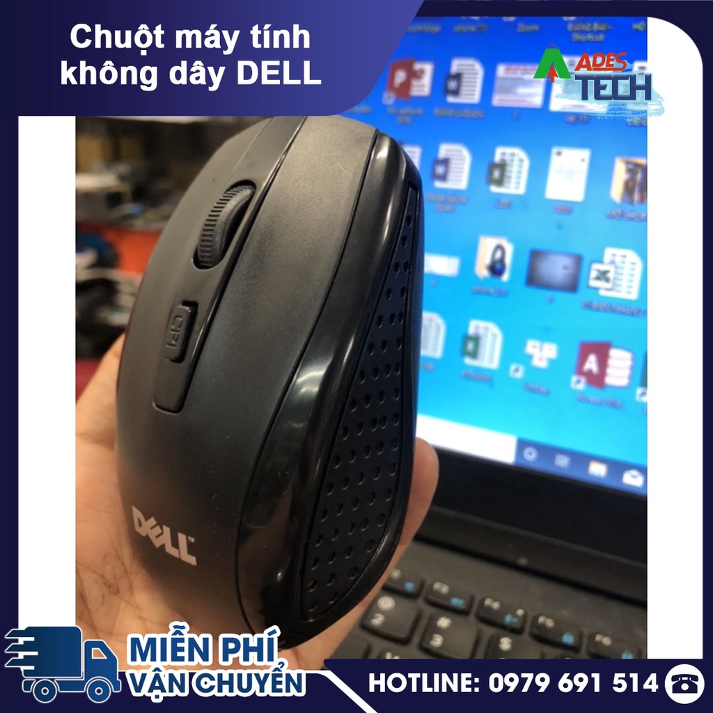 Chuột máy tính không dây DELL- Lướt Nhẹ Êm Ái, Cầm Vừa Tay - Bảo hành chính hãng