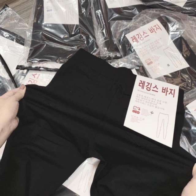 Quần legging mác hàn cạp cao
