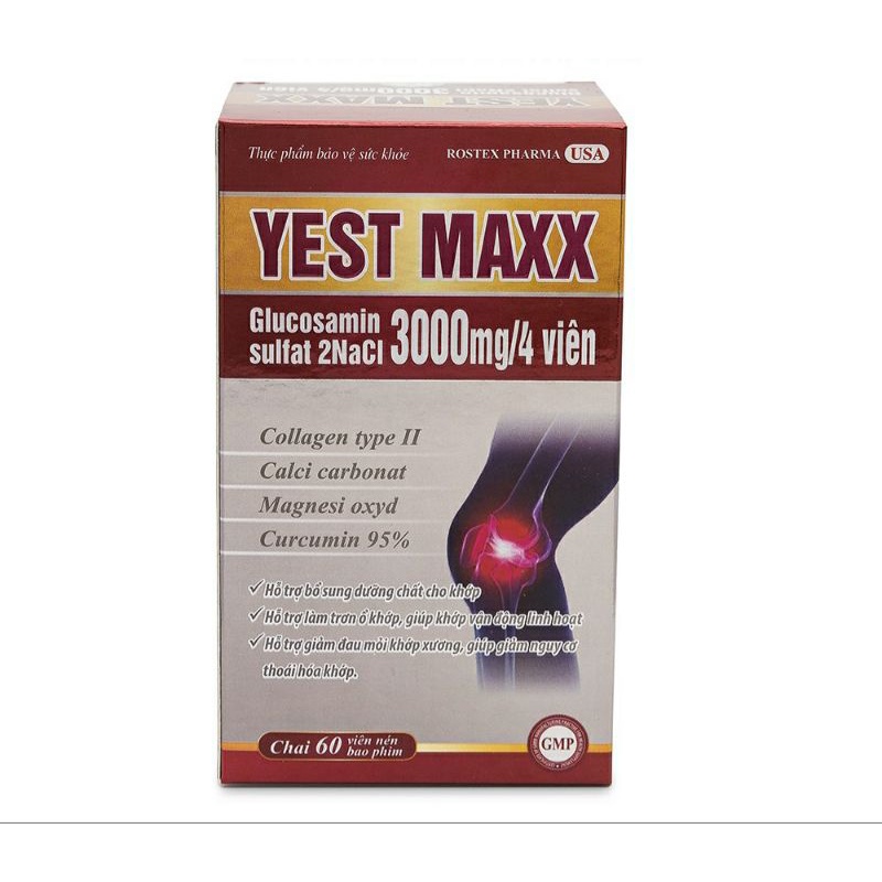 Viên uống bổ xương khớp YEST MAX hỗ trợ làm giảm đau mỏi xương khớp,