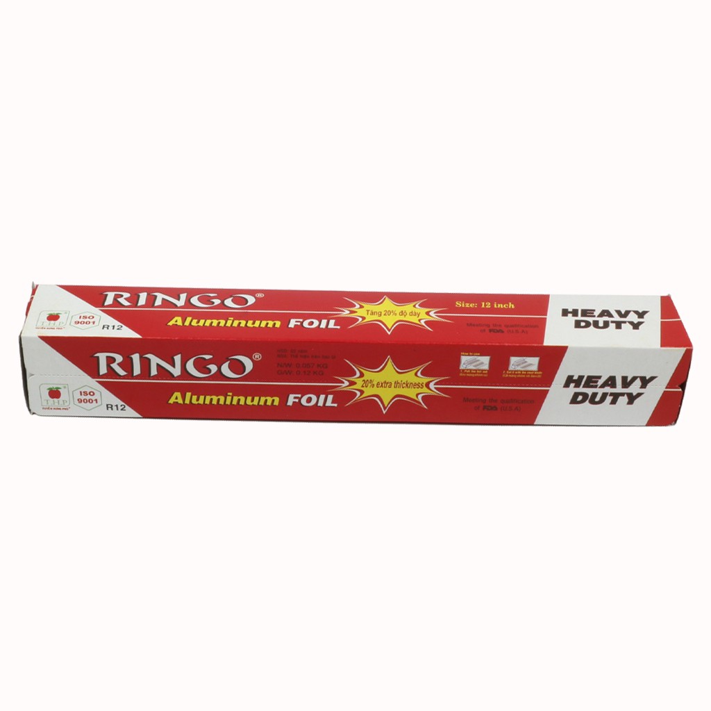 Giấy bạc nướng, bọc thực phẩm Ringo 5m dùng để nướng thịt, cá, bánh