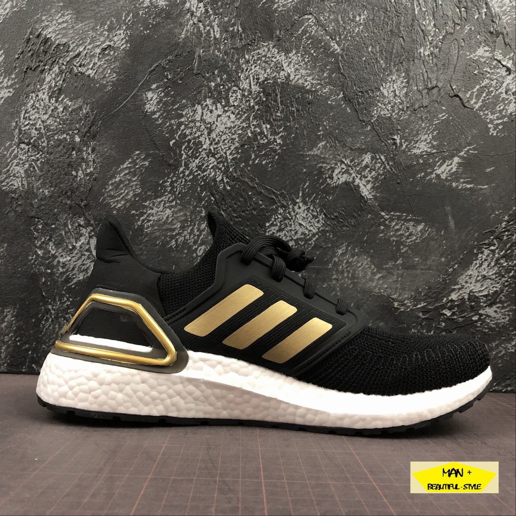 Giày thể thao ULTRA BOOST 6.0 đen vạch vàng dành cho nam nữ