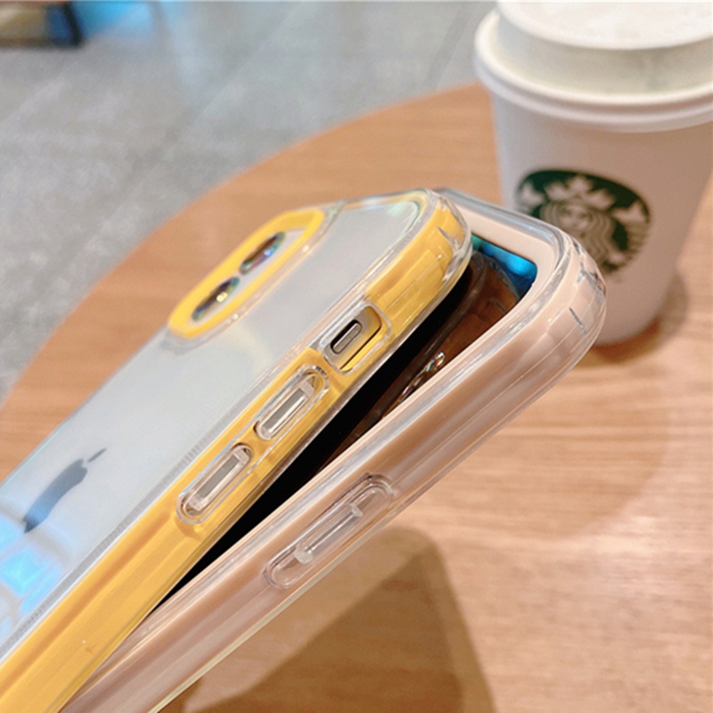 Ốp Điện Thoại Trong Suốt Chống Sốc Màu Kẹo Cho iPhone 11 12 13 Pro Max