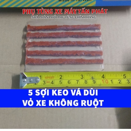 5 Sợi Keo 10cm Hãng Tawan Đài Loan Vá Dùi Vá Lụi Vá Rút Lốp Không Săm (Vỏ Không Ruột)