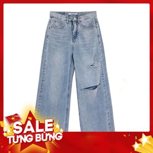 🔔Baggy Jeans Ống Rộng Rách 1 Line -Hàng nhập khẩu