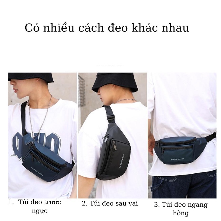 Túi Đeo Hông Đeo Bụng Đeo Bao Tử Cao Cấp Nhiều Ngăn Chống Nước Phong Cách Trẻ Trung Năng Động