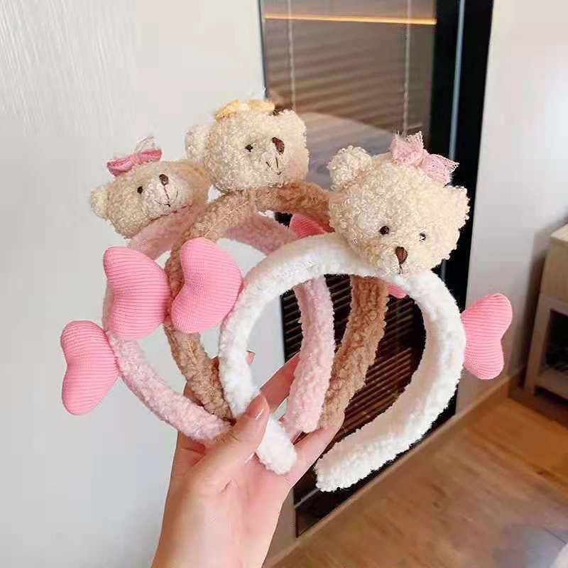 Băng đô thời trang hình gấu giản đơn xinh xắn dành cho nữ