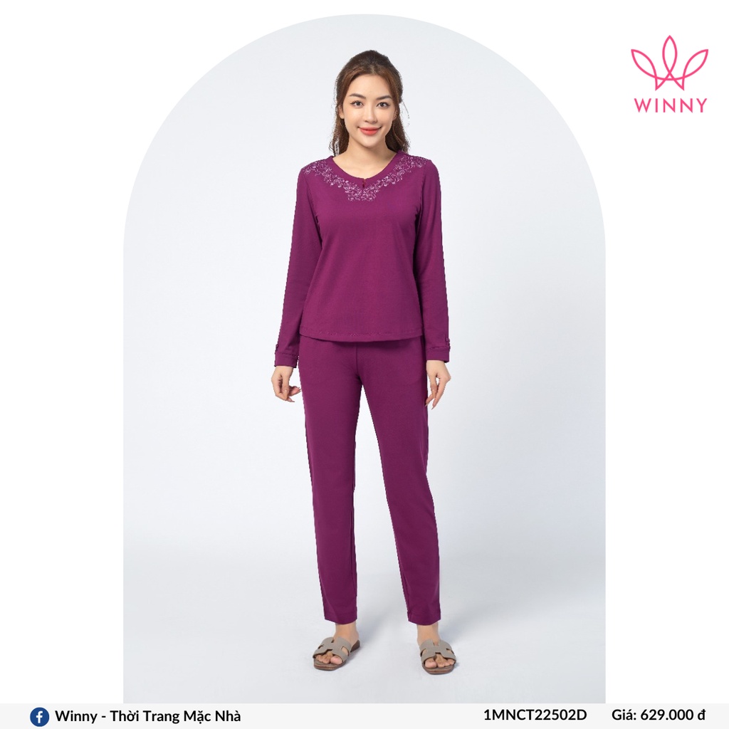 Bộ mặc nhà tay dài quần dài cotton Winny - 1MNCT22502D