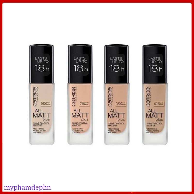 Kem Nền Catrice All Matt Plus Shine Control Make Up 18h