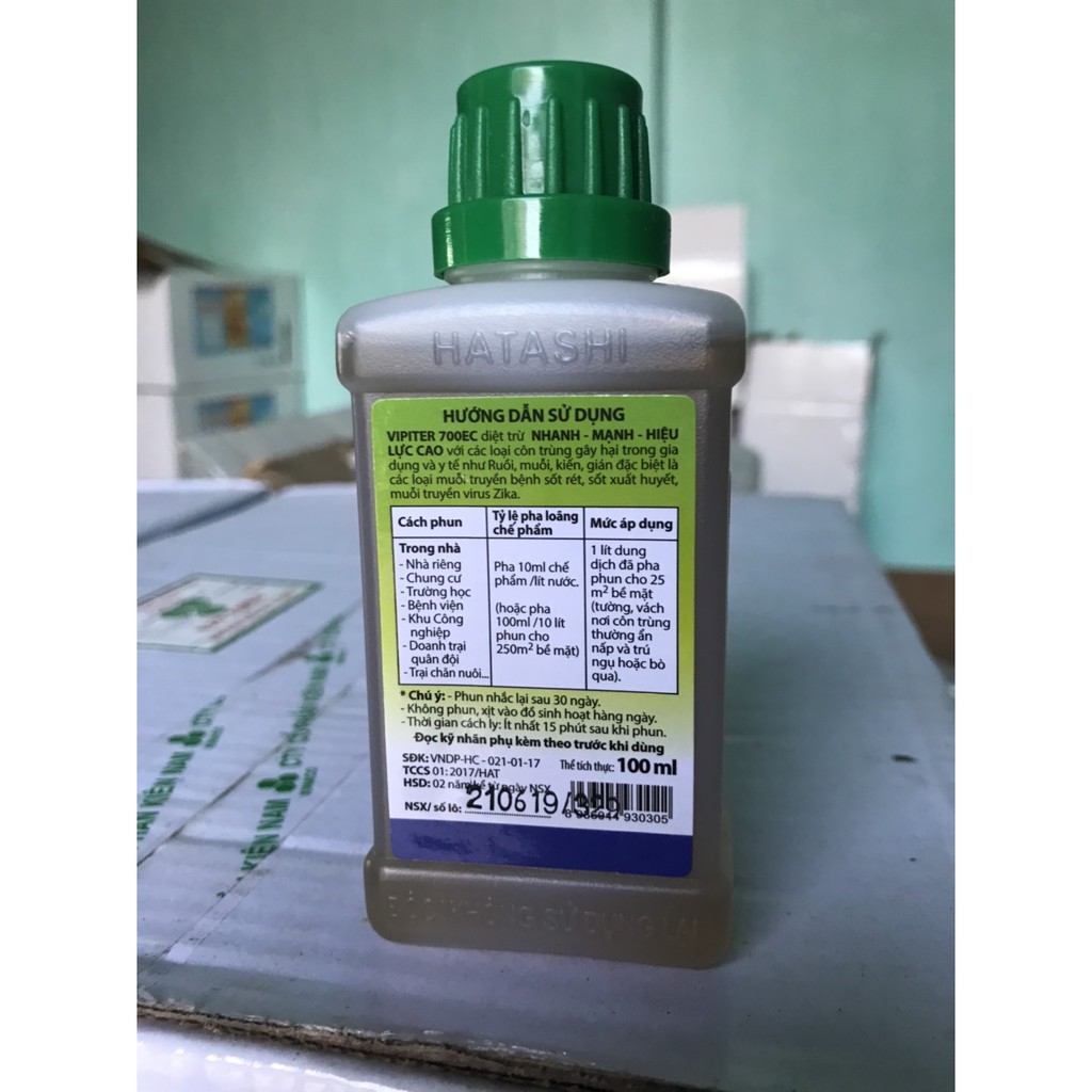 Thuốc diệt muỗi tận gốc Vipiter 700EC chai 100ml diệt muỗi ruồi kiến gián và côn trùng có hại