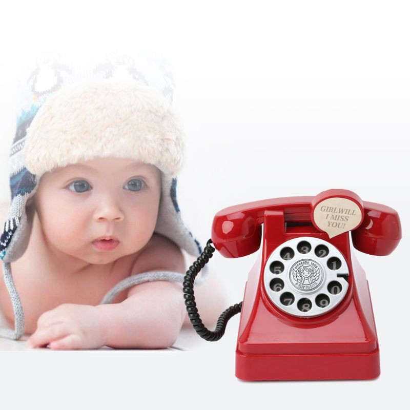 Loner Phone Model Telephone Vintage Baby Photography Props Decoration Background Funny Cute Newborn Photo Creative Photo Shot Models Plastic Retro Supplies