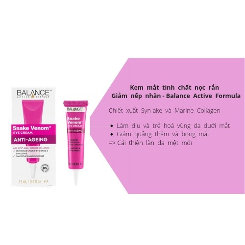 Serum Chống Lão Hóa Nọc Rắn Balance Active Formula Snake Venom Wrinkle Freeze