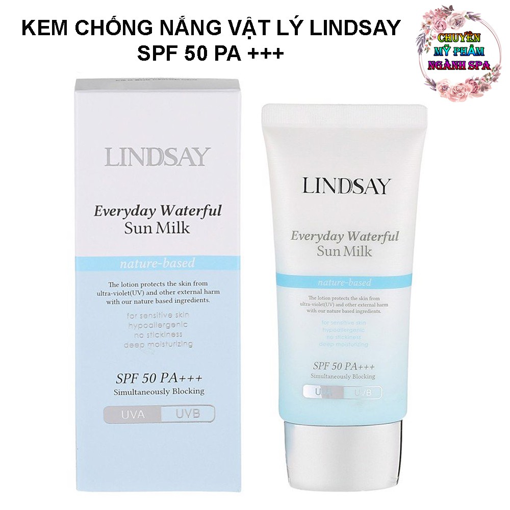 Kem chống nắng vật lý lindsay spf50