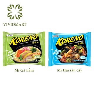 [Toàn quốc] [Gói lẻ] MÌ KORENO PREMIUM HÀN QUỐC VỊ HẢI SẢN CAY / GÀ HẦM - GÓI 100g - KORENO