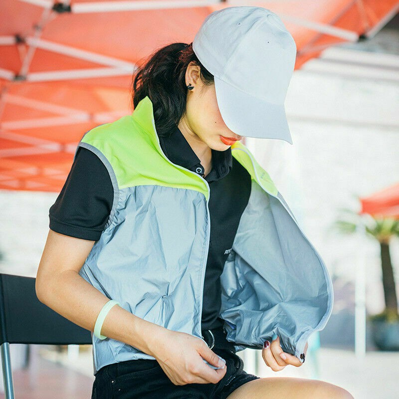 Áo khoác thể thao ROCKBROS không tay phản quang chống gió an toàn khi lái xe ban đêm