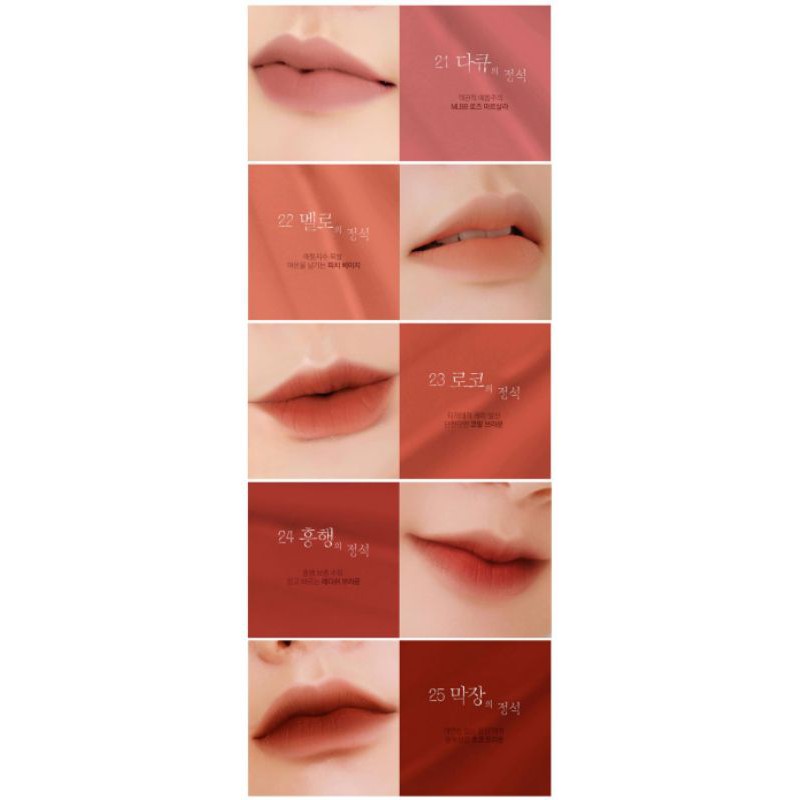 [CHÍNH HÃNG] [SẴN] Son kem lì Bbia Last Velvet Lip Tint Ver.5 màu 21 / 22 / 23 / 24 / 25