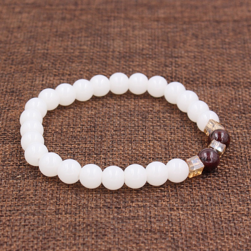 Vòng Tay Chuỗi Hạt Đá Co Giãn Phong Cách Thể Thao Thời Trang Cho Nữ