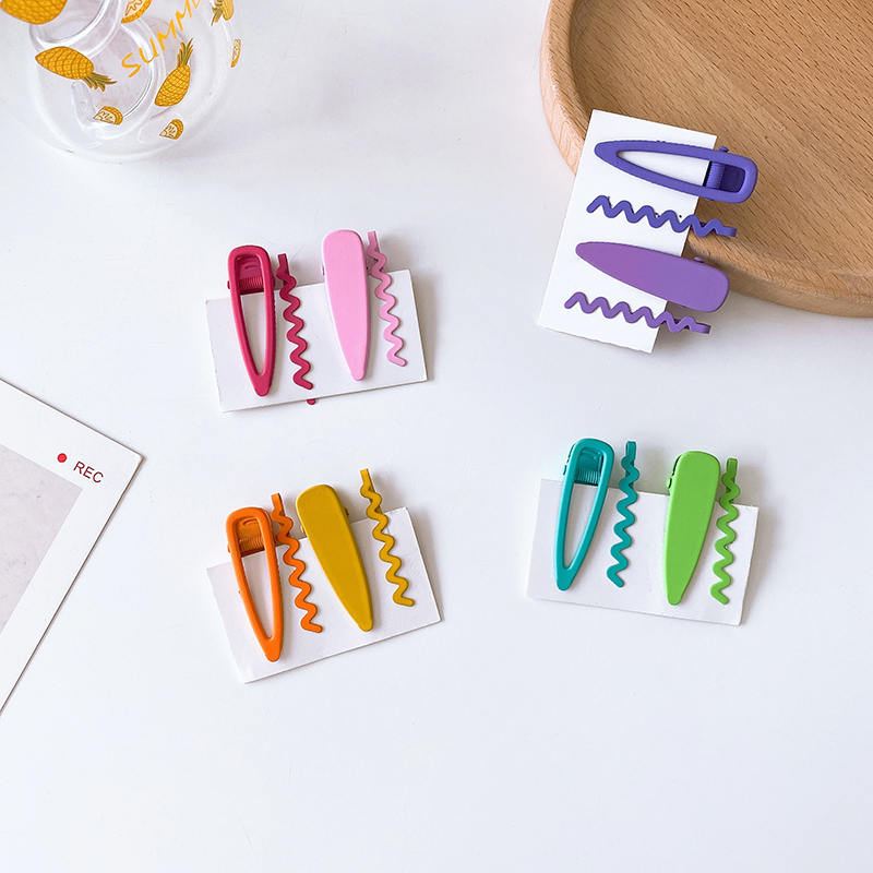 Set Kẹp Tóc Màu Kẹo Dễ Thương Xinh Xắn Thời Trang Hàn Quốc