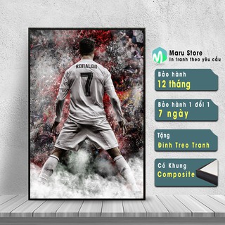 Tranh Ronaldo Treo Tường, Có Khung Cao Cấp, Chuyên Trang Trí Góc Đam Mê