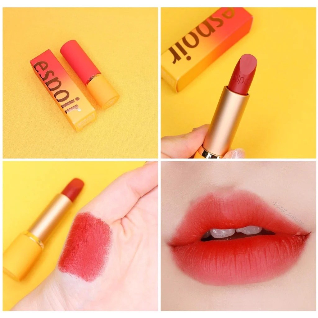 (CAM KẾT CHUẨN AUTH)Son Espoir Lipstick No Wear Gentle Matte  MÀU RD204 Red Meets Yellow