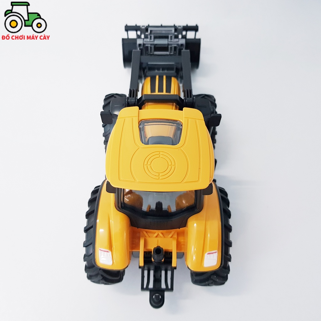 Máy kéo 210 HP_Bánh nhỏ + Ủi đầu – Chạy trớn, có đèn pha, nổ máy; xe máy cày đồ chơi; xe nông trại; MK15BNUD