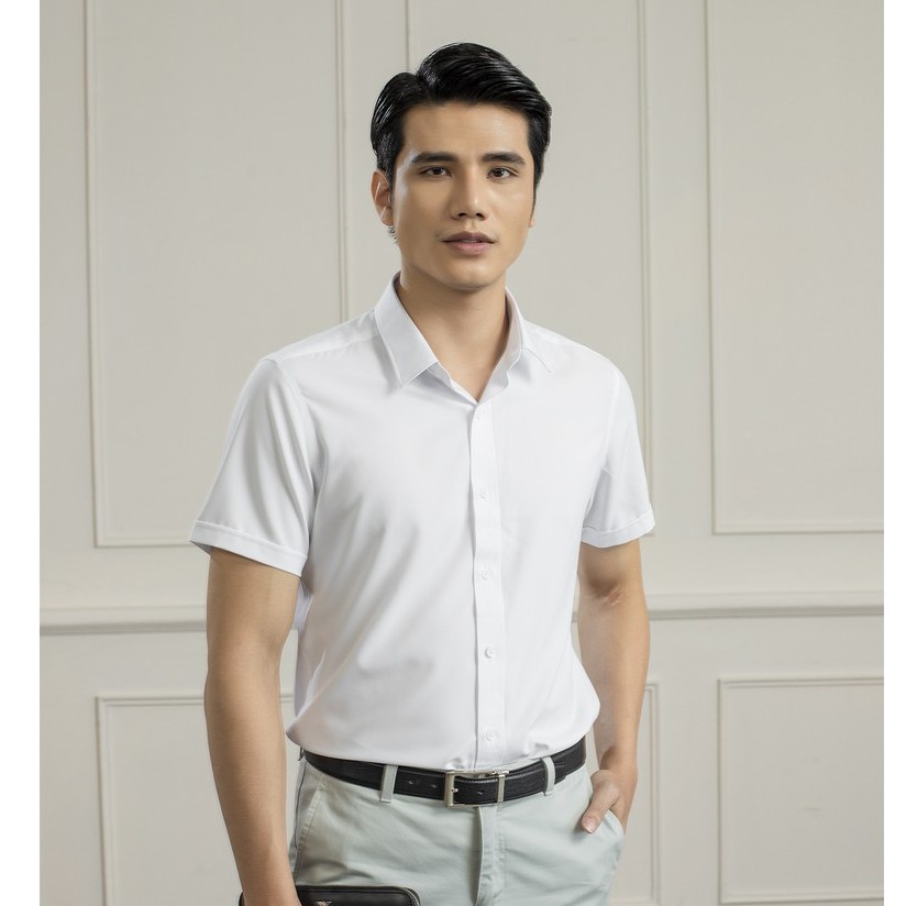 Áo sơ mi trắng ngắn tay⚡ARISTINO⚡khả năng siêu thấm hút và khô nhanh,mức độ chống tia UV cao - ASSR17