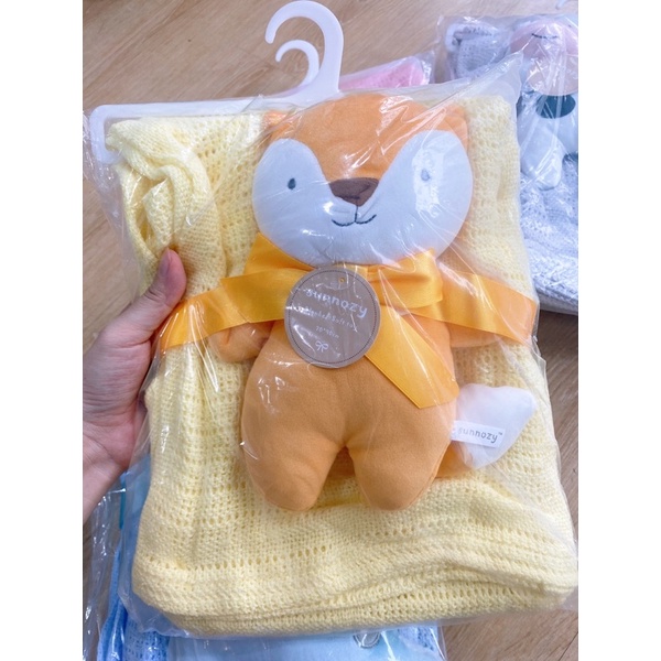 Chăn lưới Sunozy tặng kèm gấu bông