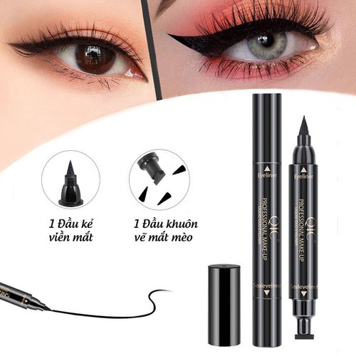 [ HÀNG HÓT ] Bút kẻ mắt 2 đầu QIC chính hãng siêu hot - không thấm nước không trôi T02 | BigBuy360 - bigbuy360.vn