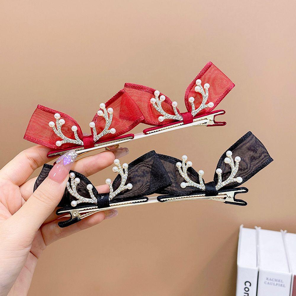 QQMALL Kẹp TóC HìNh SừNg Hươu GiáNg Sinh Dễ Thương Cho Nữ