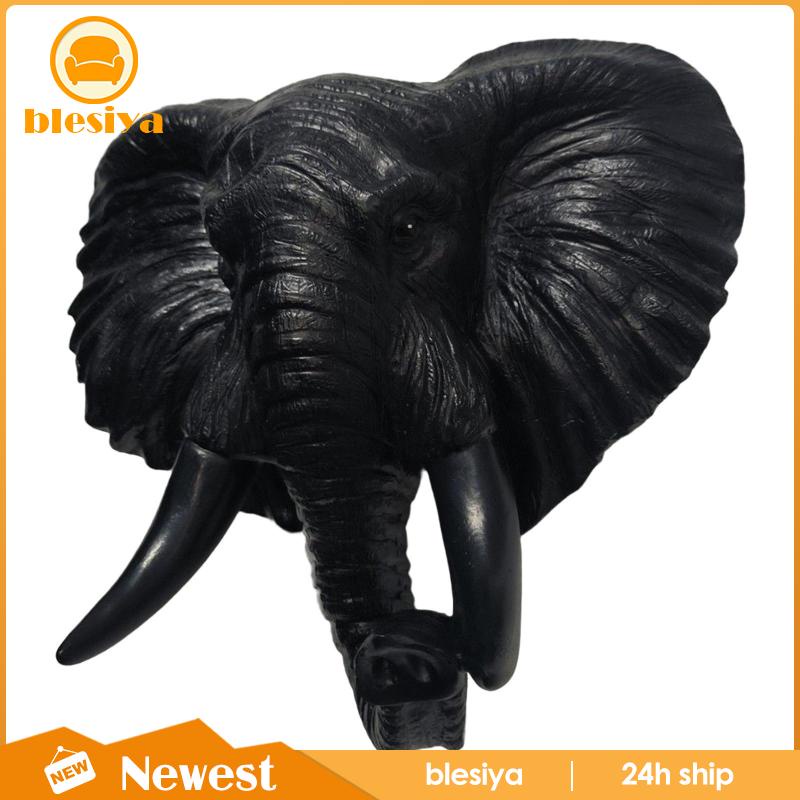 [Blesiya] Bức Tượng Đầu Voi Polyresin Thêm Sành Điệu Thêm Vào Bất Kỳ Phòng