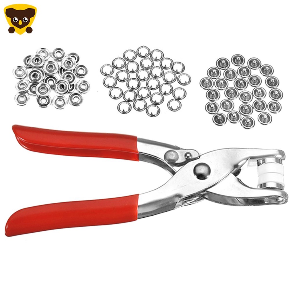 Bộ 50 Đinh Tán 9.5mm Kèm Kìm Bấm Nút Kim Loại Shopcyc1288