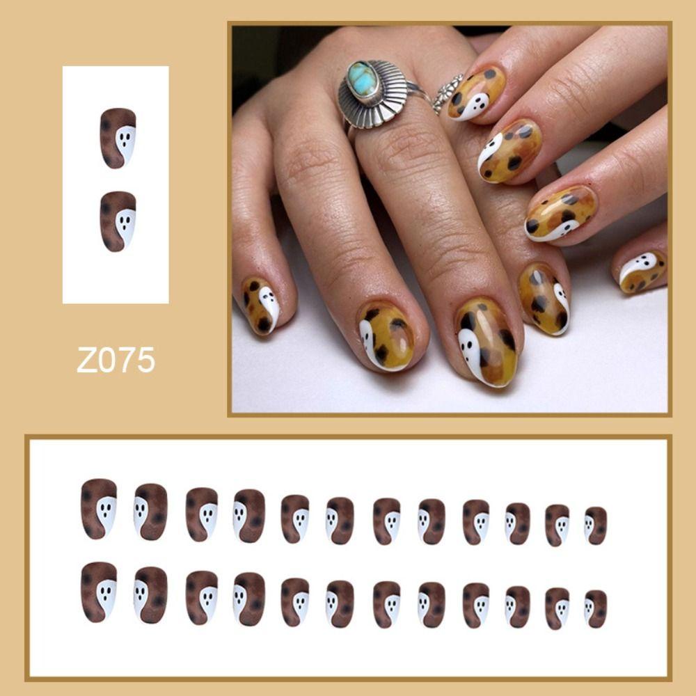 Bộ 24 Móng Tay Giả Ngắn Tháo Rời Được DIY