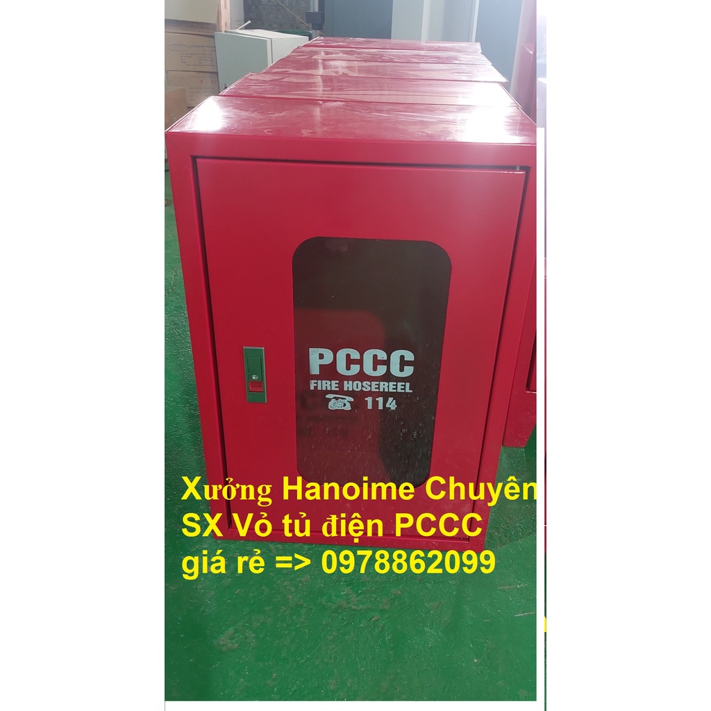 Tủ đựng thiết bị PCCC  - KT: 400x600x200 (Cuộn vòi chữa cháy, bình chữa cháy, lăng chữa cháy) bằng sắt đặt trong nhà