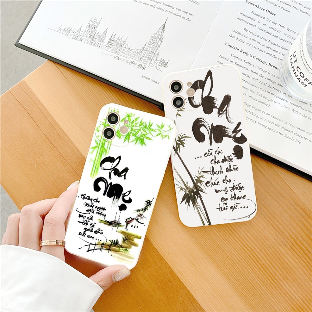 Ốp lưng iphone câu ca dao về cha mẹ tình cảm ý nghĩa viền vuông ốp điện thoại iphonex/xr/xsmax/se2020/7/8/plus/11/12/13