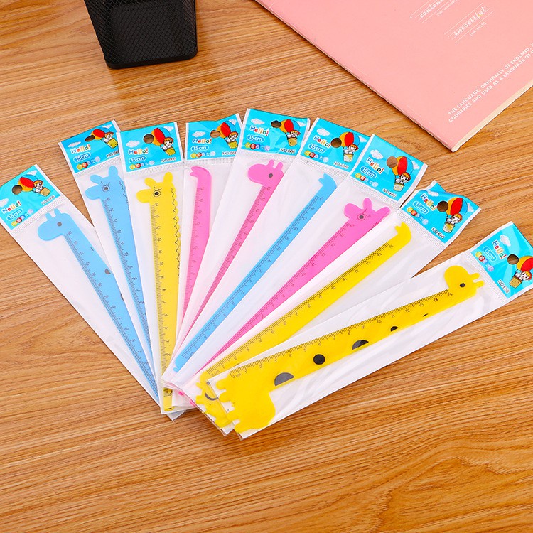 Thước kẻ động vật hươu cao cổ 15cm, dễ thương cho bé - Soleil Home