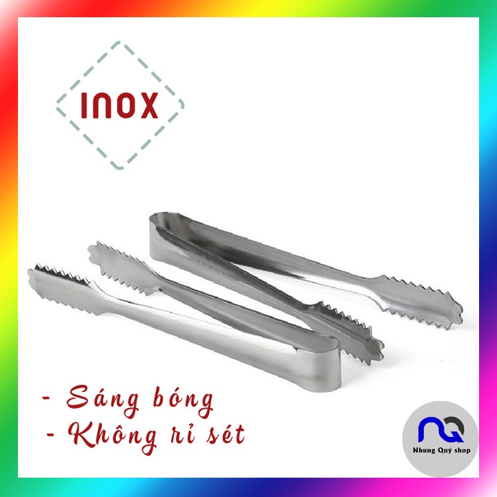 Kẹp Gắp Đá Viên - Thịt Nướng Inox Chuyên Dụng size đại