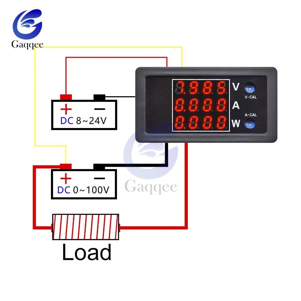 GAQQEE Thiết Bị Đo Dòng Điện Và Dòng Điện DC 0-100V 10A 1000W