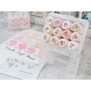 Bút Marker Touch Soft Head - Set màu da - 12 cây-không hộp