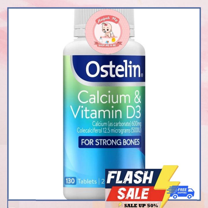 Ostelin Vitamin D & Calcium cho bà bầu 130 viên của Úc (Canxi)
