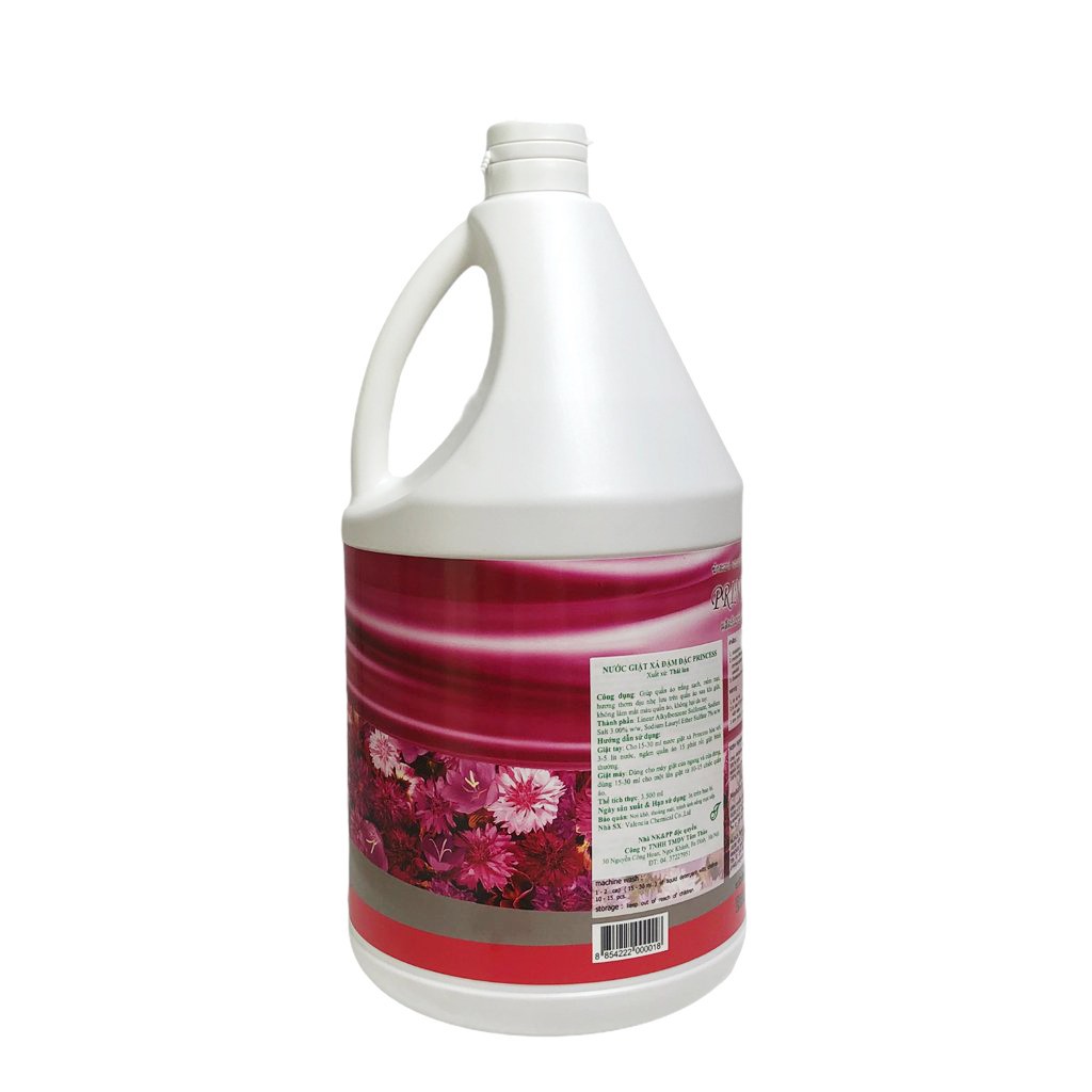 Nước giặt xả đậm đặc 2in1 hoa thiên nhiên PRINCESS 3500ml - Can nước giặt xả Thái Lan