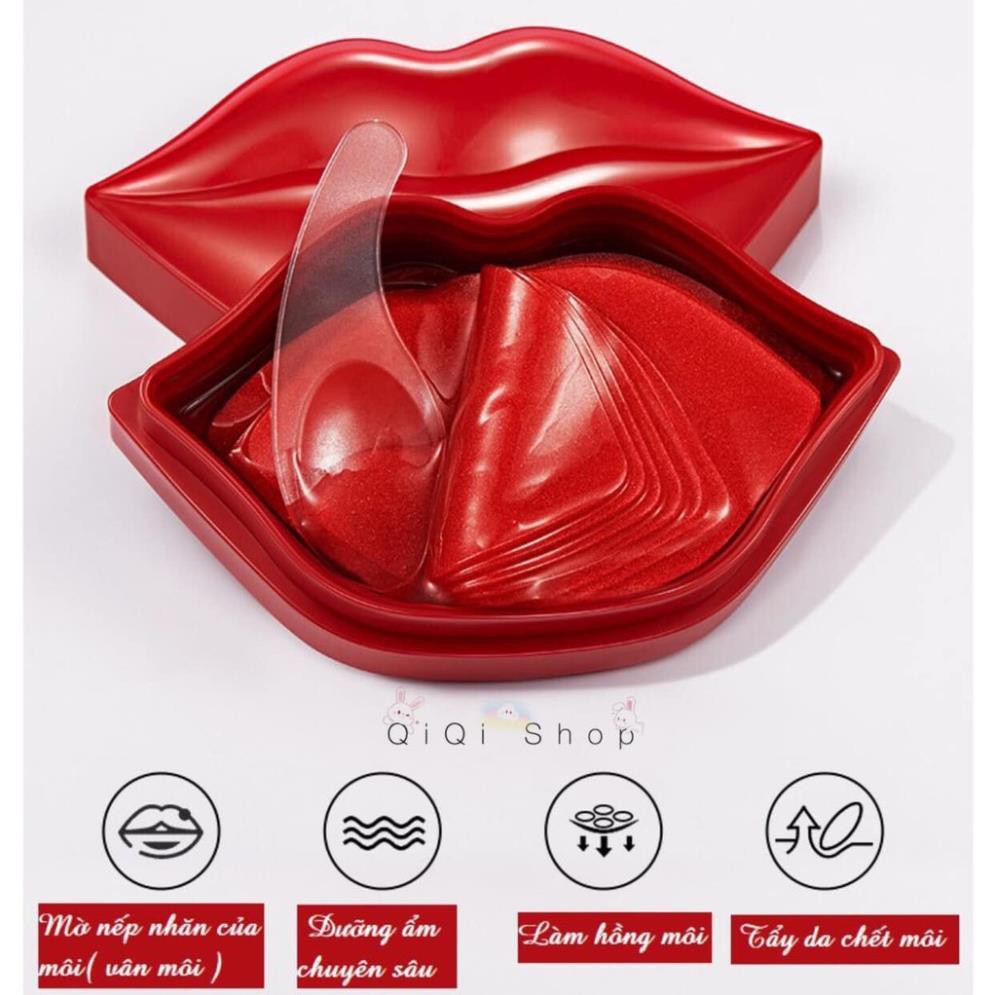 Mặt nạ môi hoa hồng dưỡng ẩm mềm môi căng mọng Rose Moisturizing Lip Mask