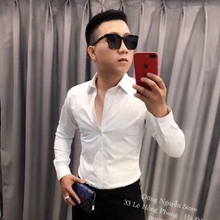 Áo sơ mi trắng dài tay