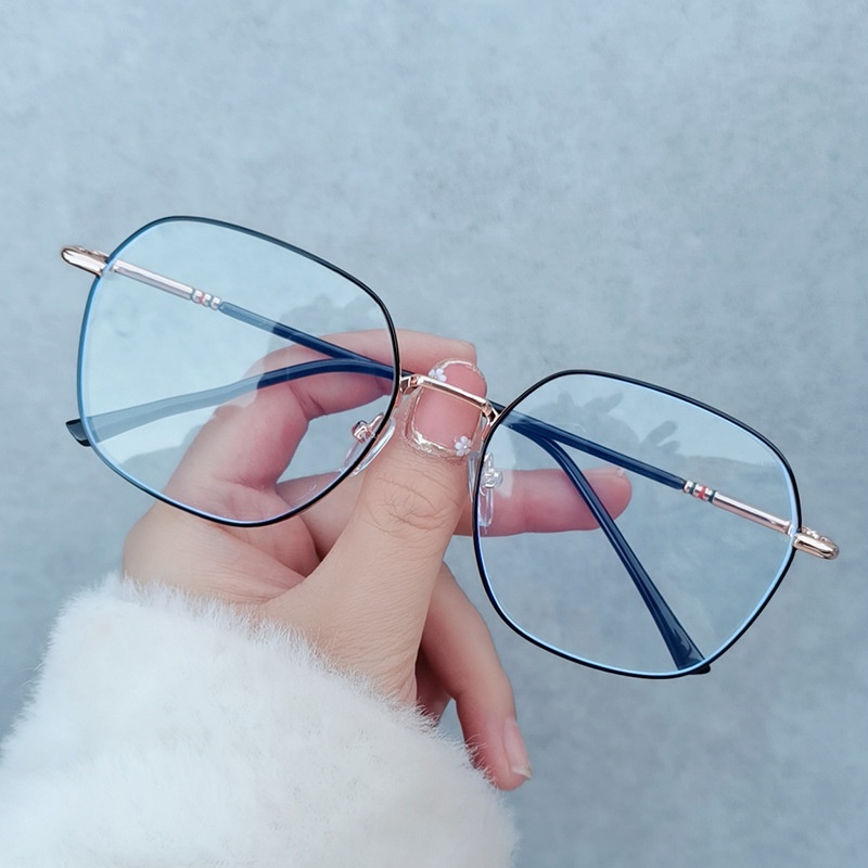 Kính Cận 100-600 Độ Gọng Kim Loại Chống Ánh Sáng Xanh Thời Trang 2022