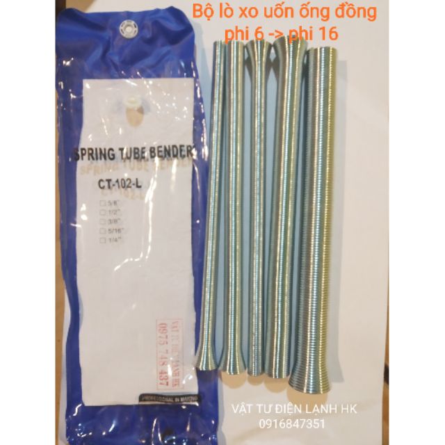 Bộ lò xo uốn ống đồng phi 6 - 8 - 10 - 12 -16 CT102L