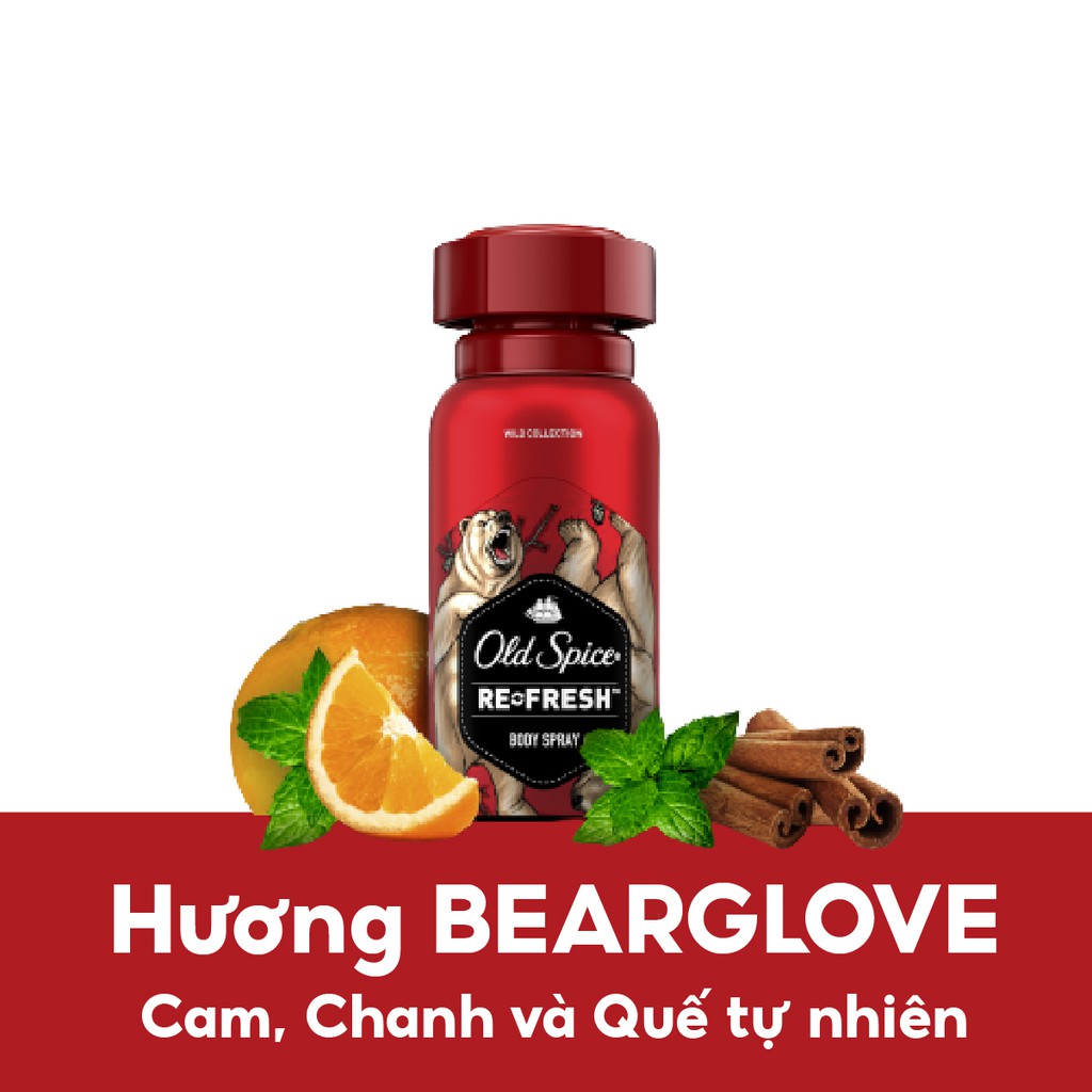 Xịt Khử Mùi Old Spice Bearglove 106g