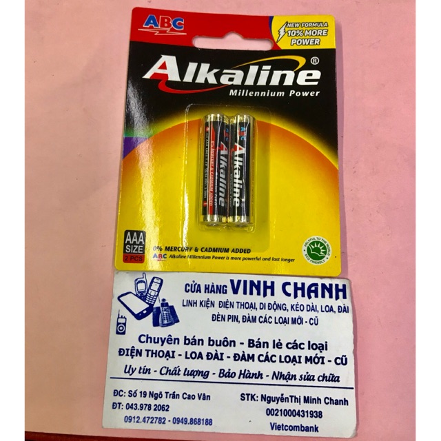 Combo 2 vỉ pin AAA 1.5V Alkaline