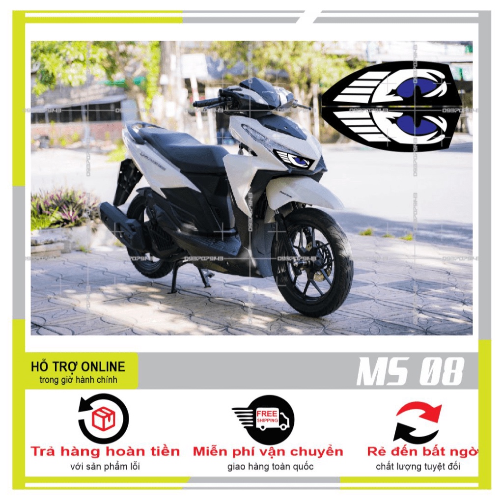 DECAL DÁN ĐÈN SƯƠNG MÙ XE VARIO 2017 (DECAL TRONG SUỐT) MS 08 - DUNG DECAL