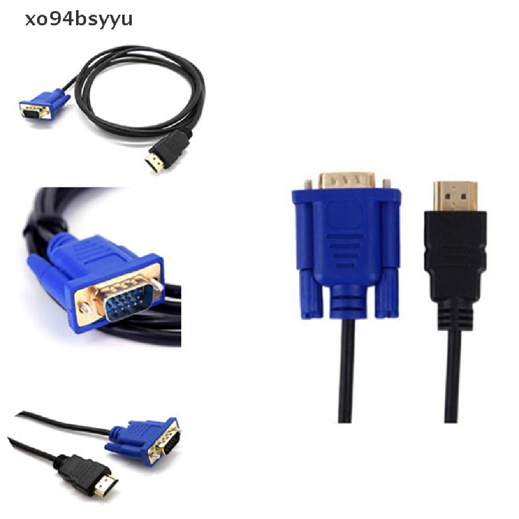 1m 10m adapter vga male to hdmi hd+ audio tv av hdtv video cable converter .