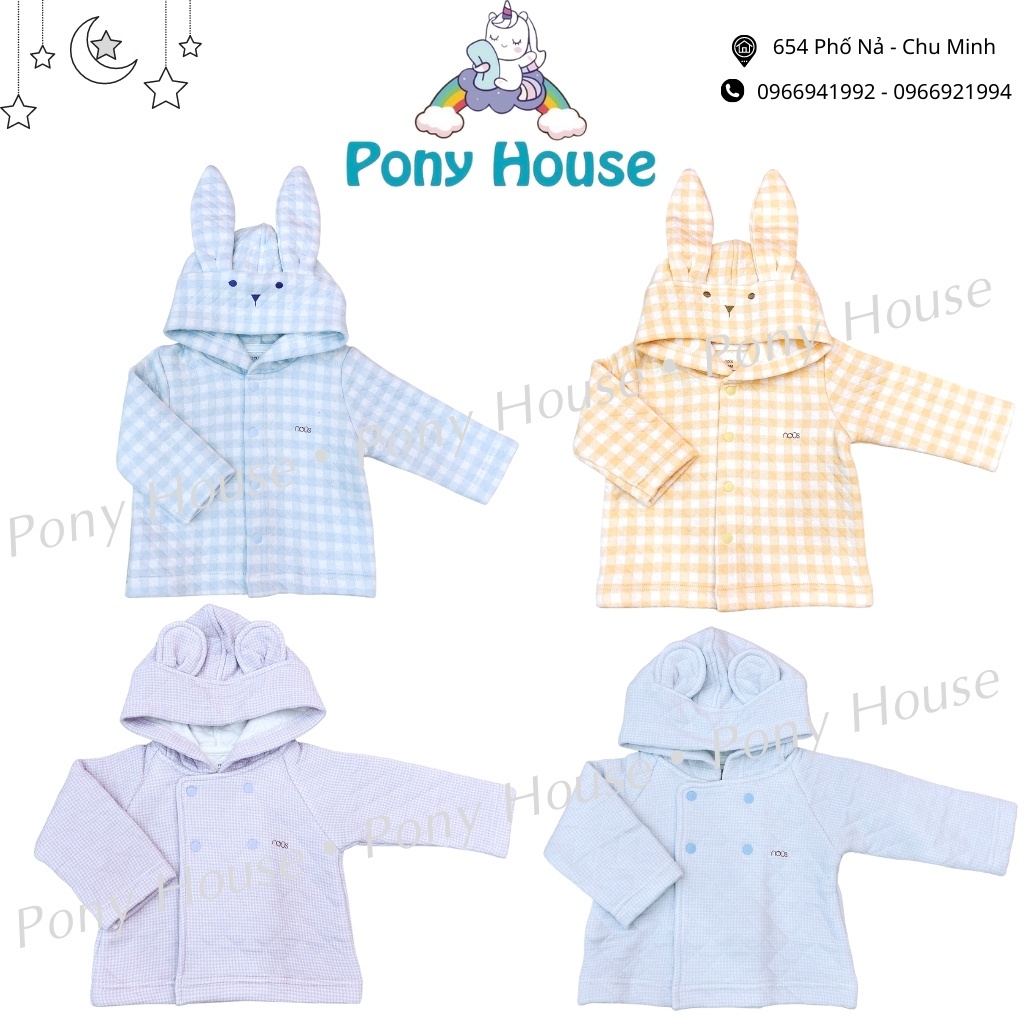 ☸Áo Khoác Nous - Tai Gấu, Thỏ Trần Bông Cho Bé Trai, Gái (Size Từ 3-6M 18-24M)