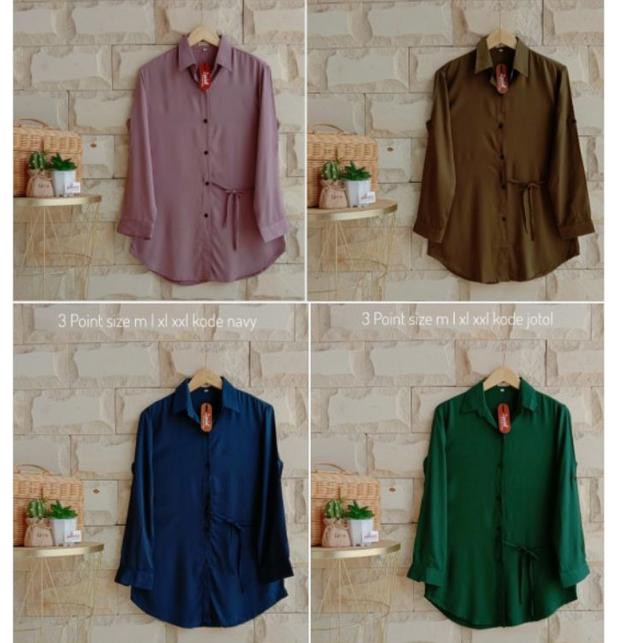 H4ed rayon twill Tunic 3 điểm ★Lúa mì★ ✭